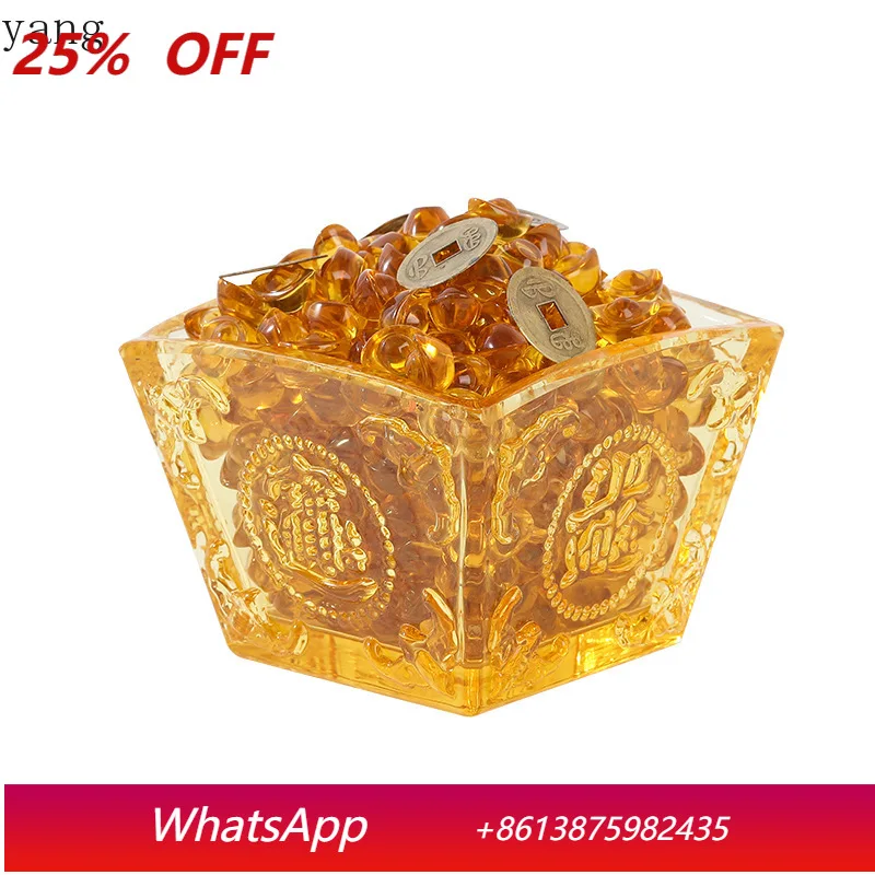 

CX creative citrine glass crafts daily gold and fortune ornaments