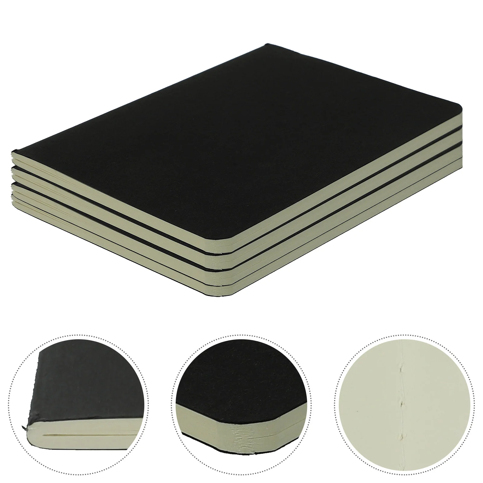 4 Pcs Blank Notepad Vibrant Sketchbook Portable Marker Paper Painting for Home Lightweight Pencil Sketchbooks Pads Graffiti