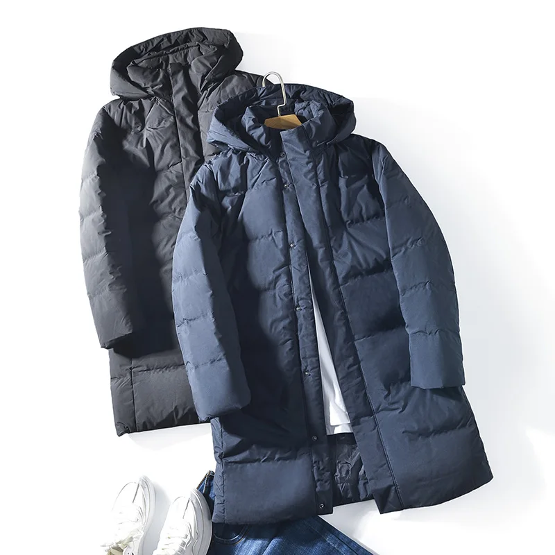 

Легкая ветрозащитная водонепроницаемая мужская куртка-пуховик средней длины для осени и зимы, теплая, модная, городская, стильная