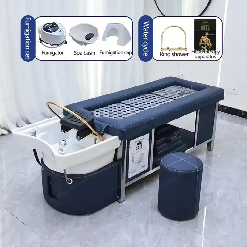 Modern Beauty Salon Furniture Multifunction Moxibustion Massage Hair Washing Chair Thai Head Spa Physical Therapy Shampoo Bed