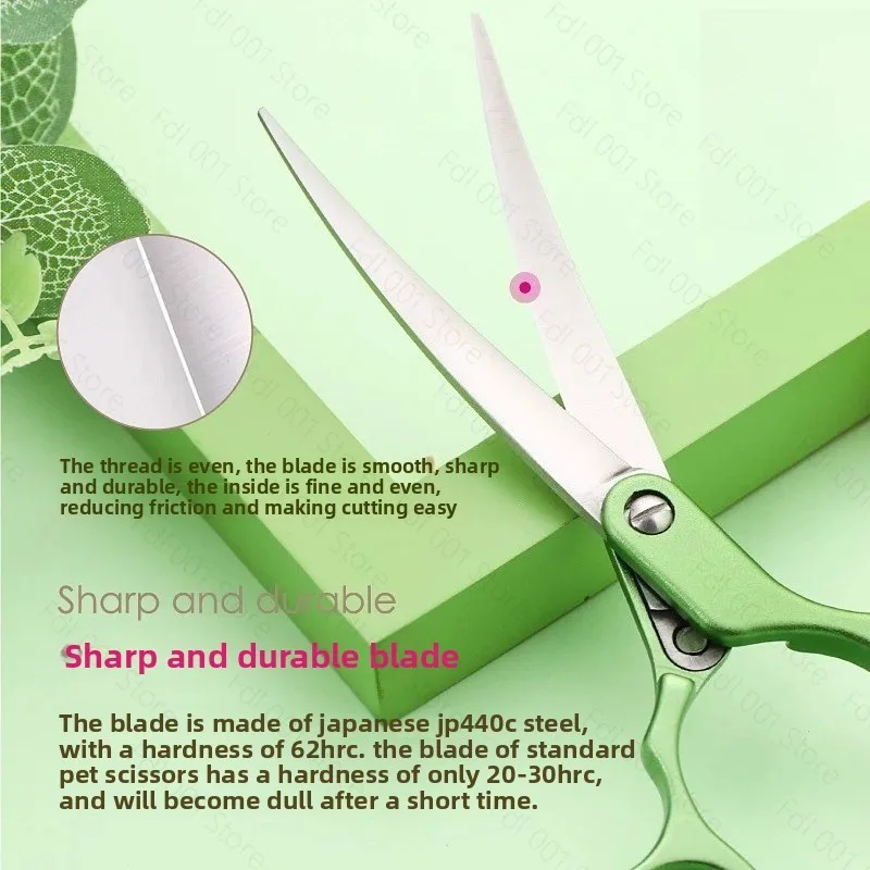 Fenice 6.0/6.5 Inch Professional Dog Grooming Scissors Curved Japan 440C Shear with High Quality Alloy Handle aseo de mascotas