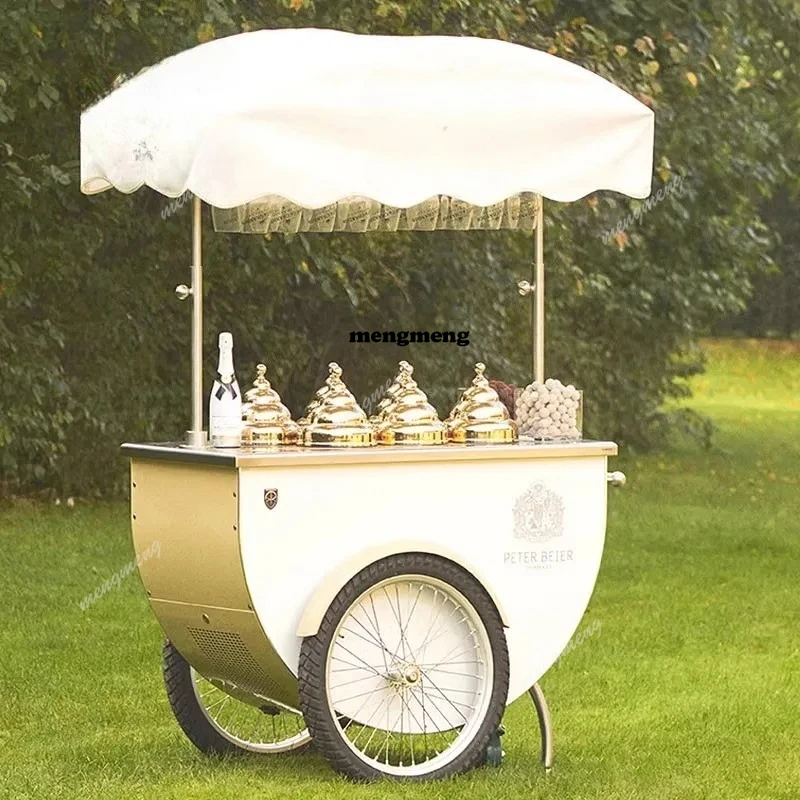 

store display cart movable hand push ice cream business event promotion market cart