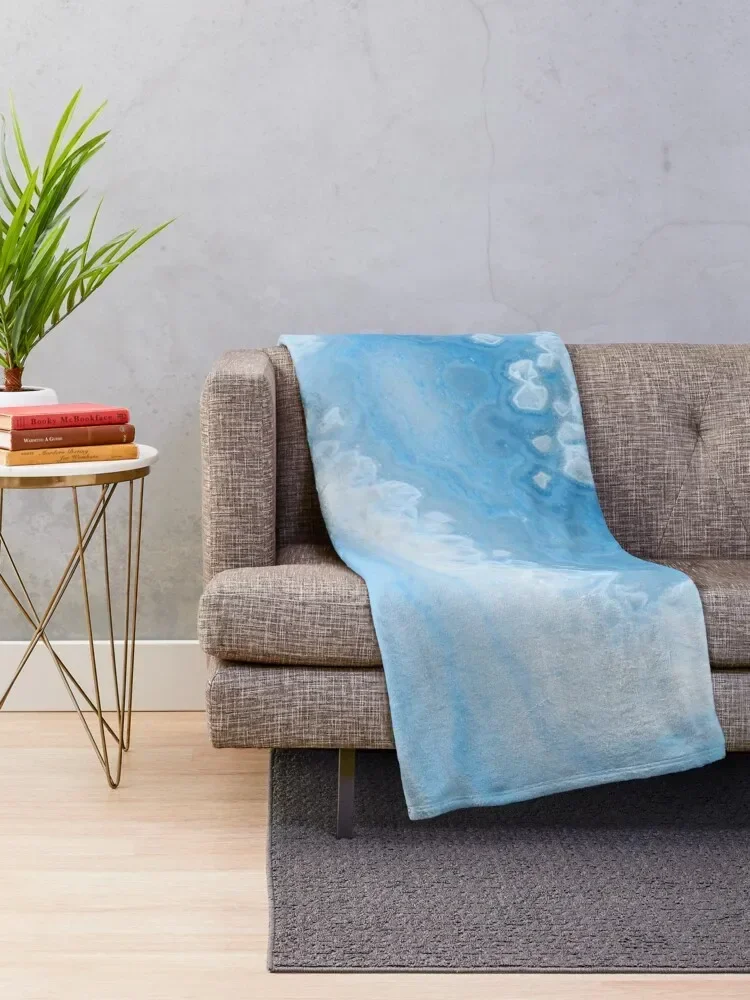 Soft Blue Agate Dream #1 #gem #decor #art Throw Blanket Blankets For Baby Giant Sofa Blankets