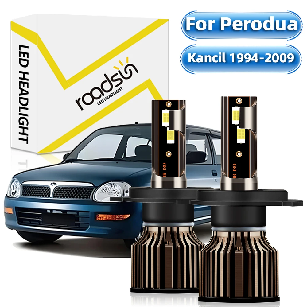 

[Для Perodua Kancil 1994-2009] Светодиодные лампы для автомобильных фар H4 Дальний/ближний свет 6000K белый 400% лм супер яркий Plug And Play