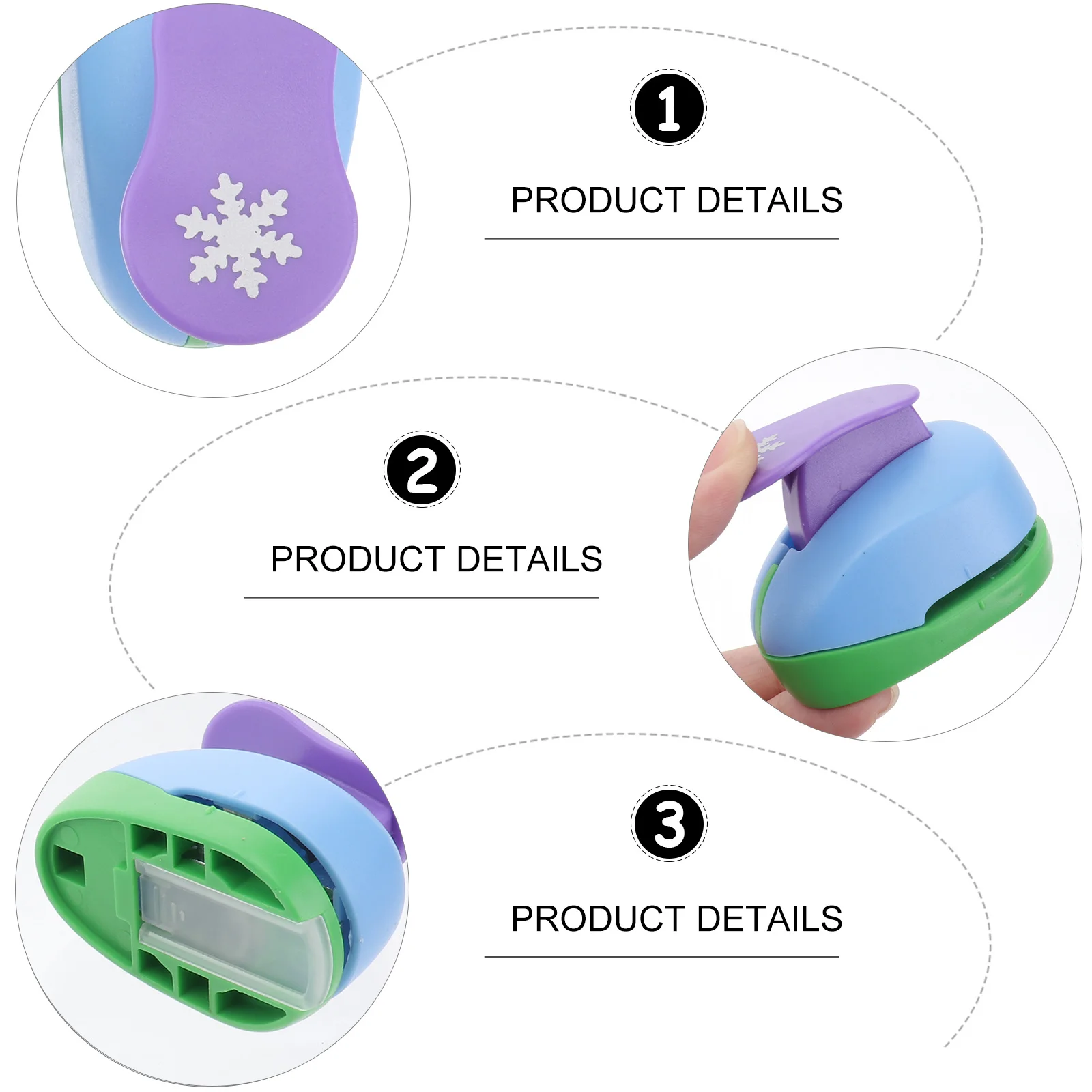 3 قطعة خرامة الورق الحرفية Diy بها بنفسك سكرابوكينغ اللكمات لتغليف الهدايا كتاب الذاكرة بطاقة صنع ثقب الناخس كرافت الزخرفية #2