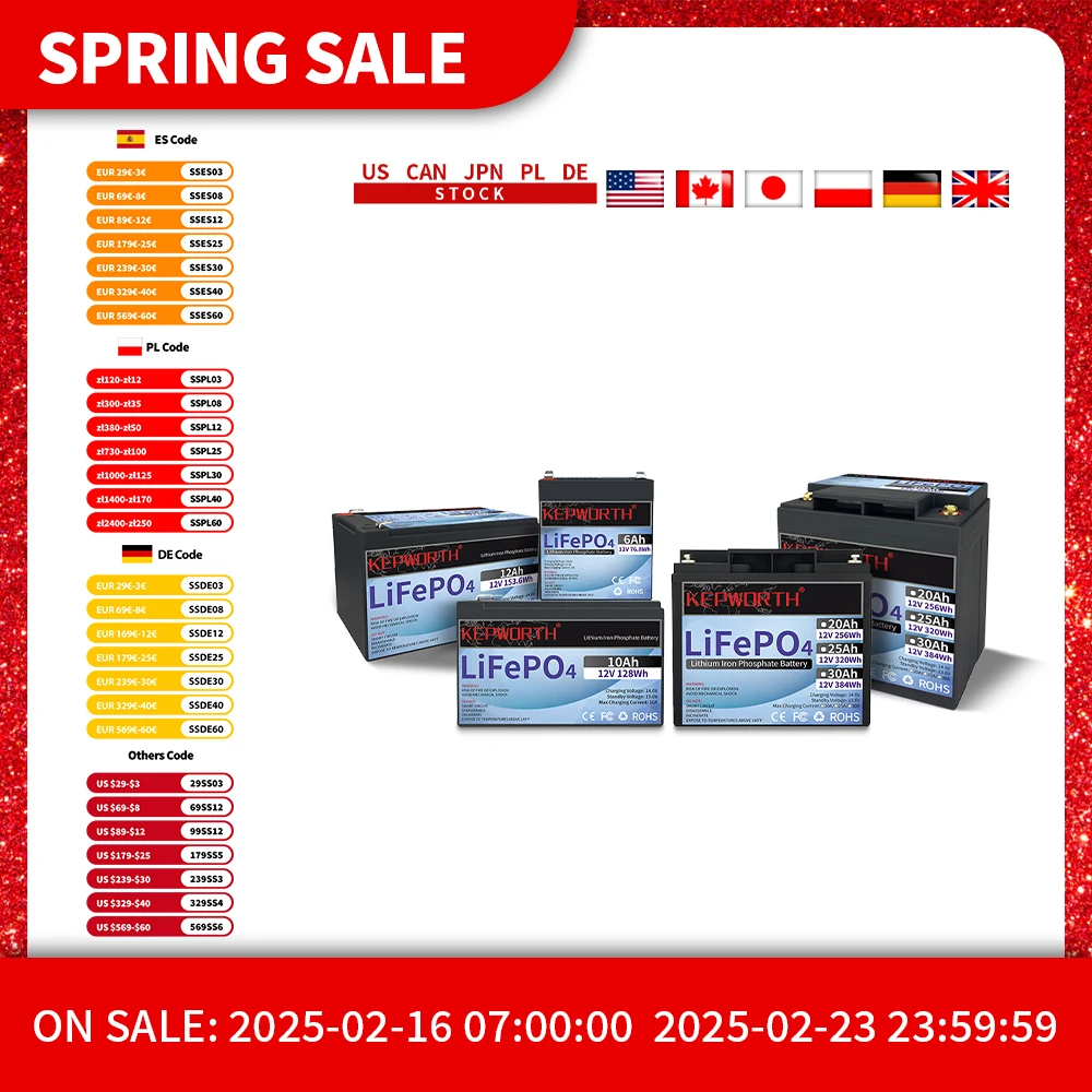 ใหม่ล่าสุด LifePo4แบตเตอรี่12V 6Ah 10Ah 12Ah 20Ah 25Ah 30Ah Built-In BMS 12V LiFePo4ชาร์จ Supply run Series หรือ Parallel