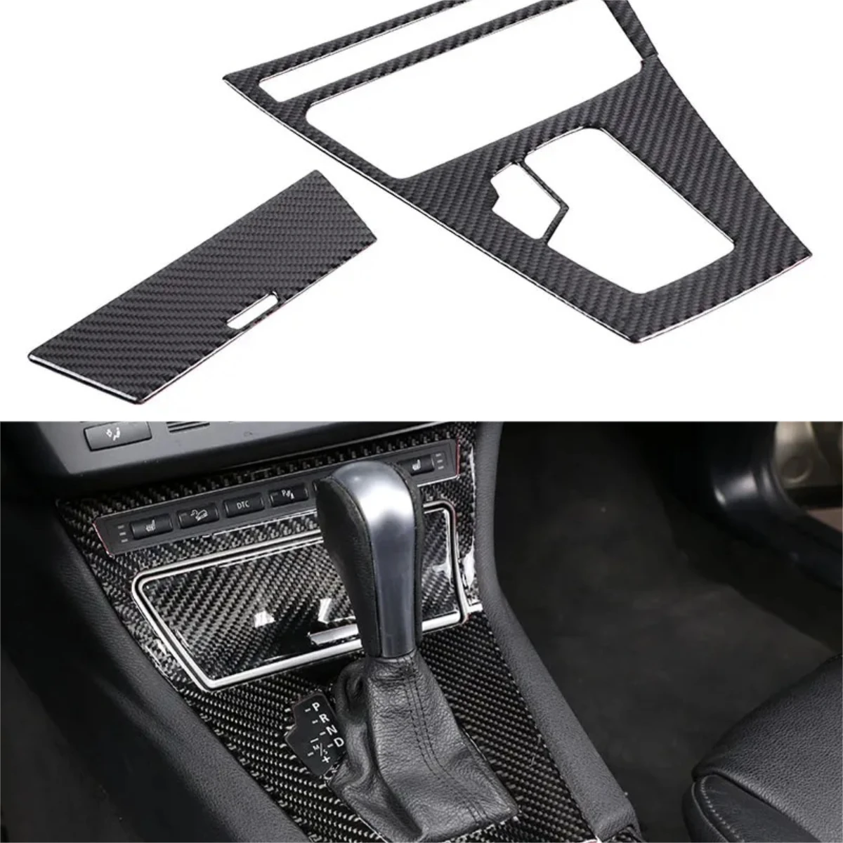 

Car Central Control Gear Panel Cover Trim Sticker Interior for BMW X3 E83 2006-2010 Soft Carbon Fiber Car Accessories