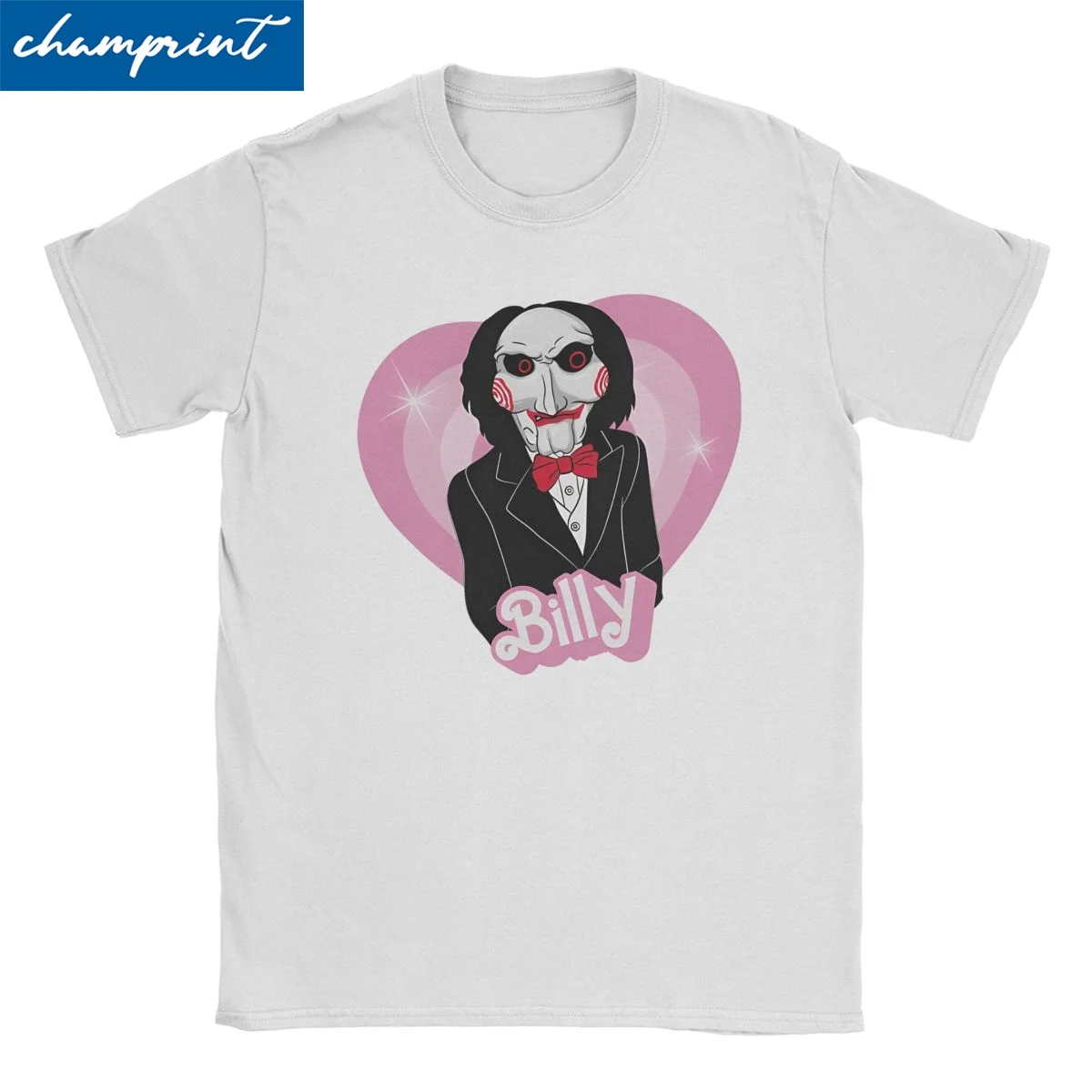 Romantic Billy Saw Men Women's T Shirt Horror Movie Unique Tee Shirt Short Sleeve O Neck T-Shirt Pure Cotton 4XL 5XL Clothes