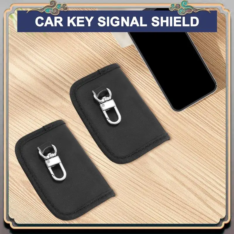 Reliable-Car Key Signal Blocker Pouch Case [ 2 PACK ] Mini Faraday Bag For Car Keys Keyless Entry Fob Guard Signal Blocking Pouc