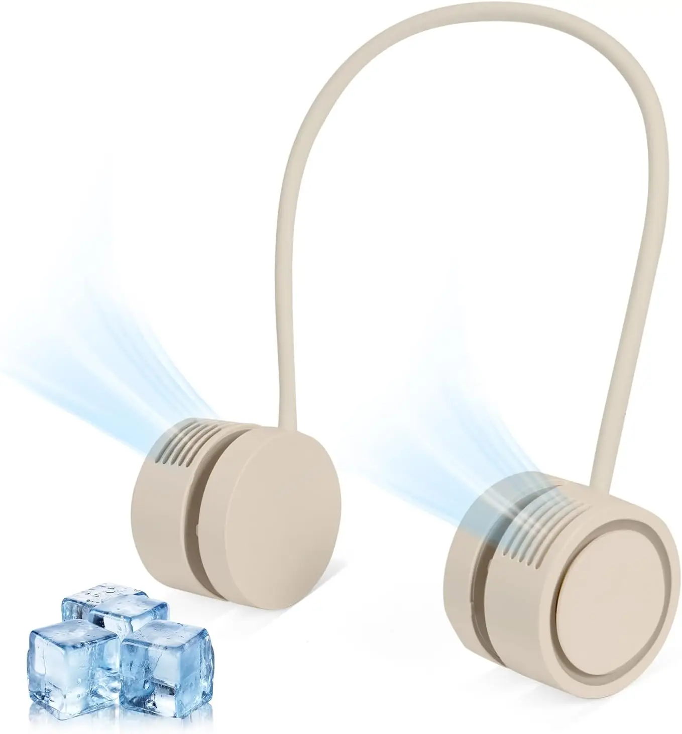 2026 New Upgrade Neck Fan, Portable Bladeless Wearable Fan With 360° Airflow, 3 Speeds, 1600mAh Rechargeable Battery,