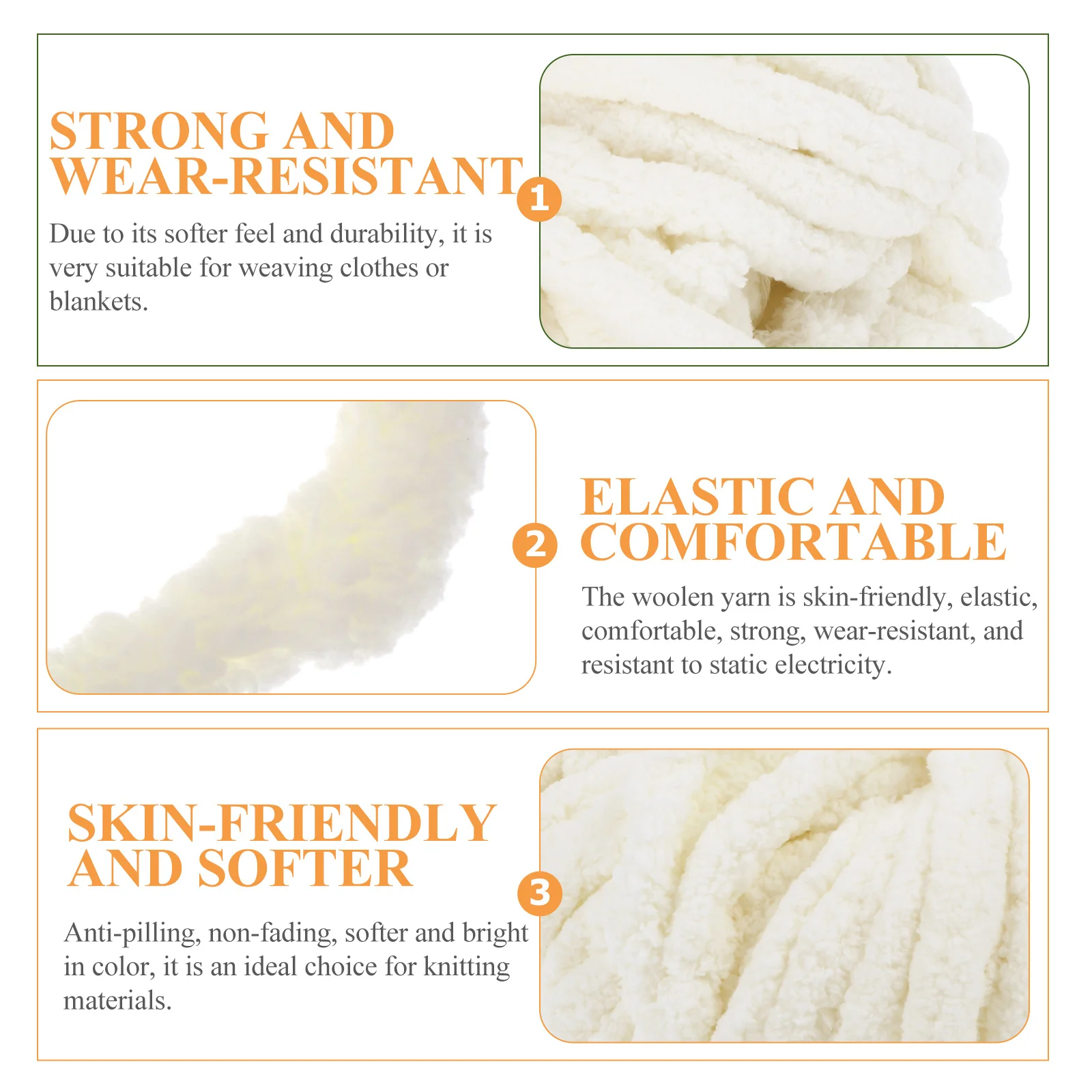 

1Pcs Iceland Yarn 250G Thick Acrylic Chenille Knitting Wool Soft Anti-Pilling for Blankets Scarves Hats Hand-Knitting Supplies