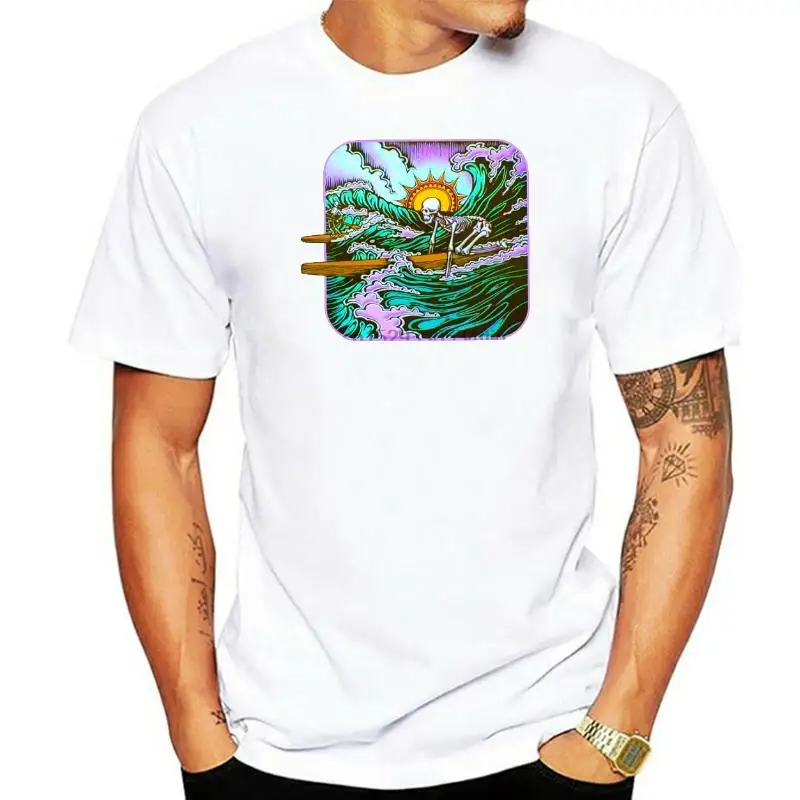 Skull Surfing Dead Surfers Cool Awesome Men T Shirt White Size S 5XL T 1641 L@@K