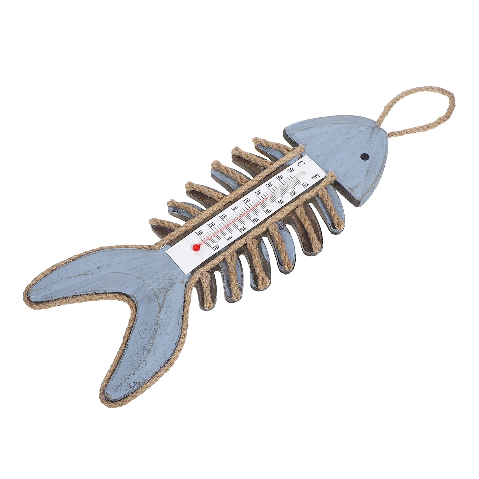 

Retro Fish Bone Thermometer Decorative Wall Art Temperature Monitor Home Garden Mount Thermometer Ornament Indoor Climate Gauge