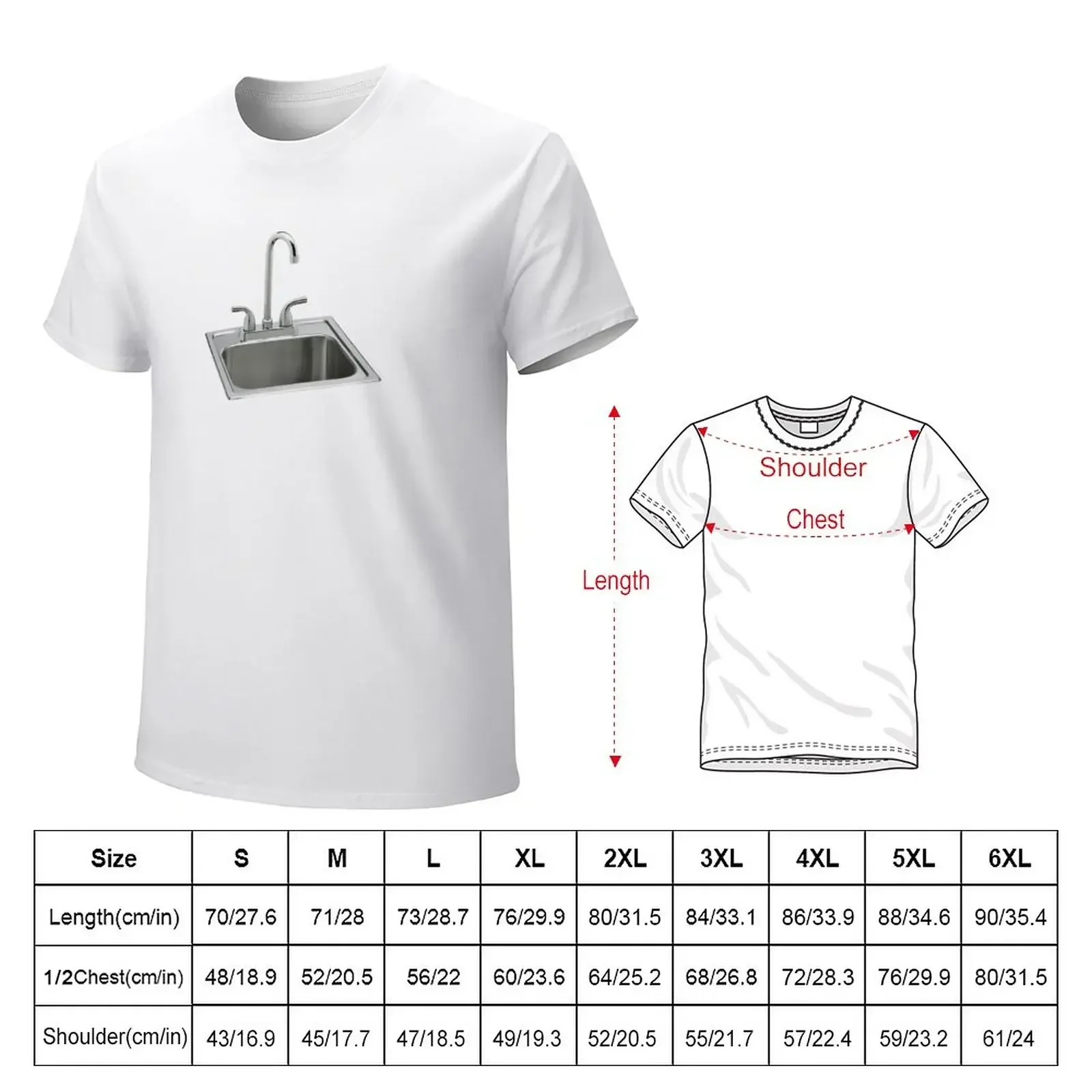 Kitchen Sink Realistic T-Shirt vintage graphic tee vintage anime shirt tops funny t shirts men