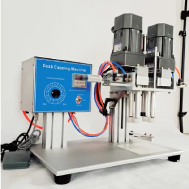 

High Capacity Cans Jar Lid Cover Twist Off Capping Machine Four Wheel Plastic Glass Bottle Screw Capping Machine