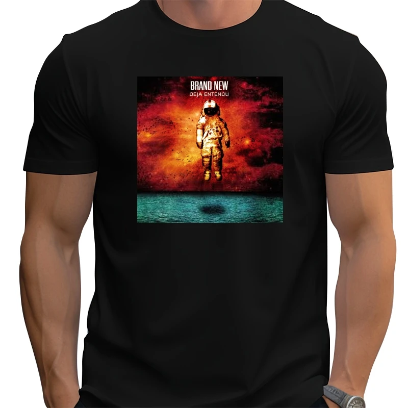 

Новые летние модные повседневные мужские футболки Deja Entendu с графическим принтом и круглым вырезом, хлопковые топы черного цвета, размер S-3XL