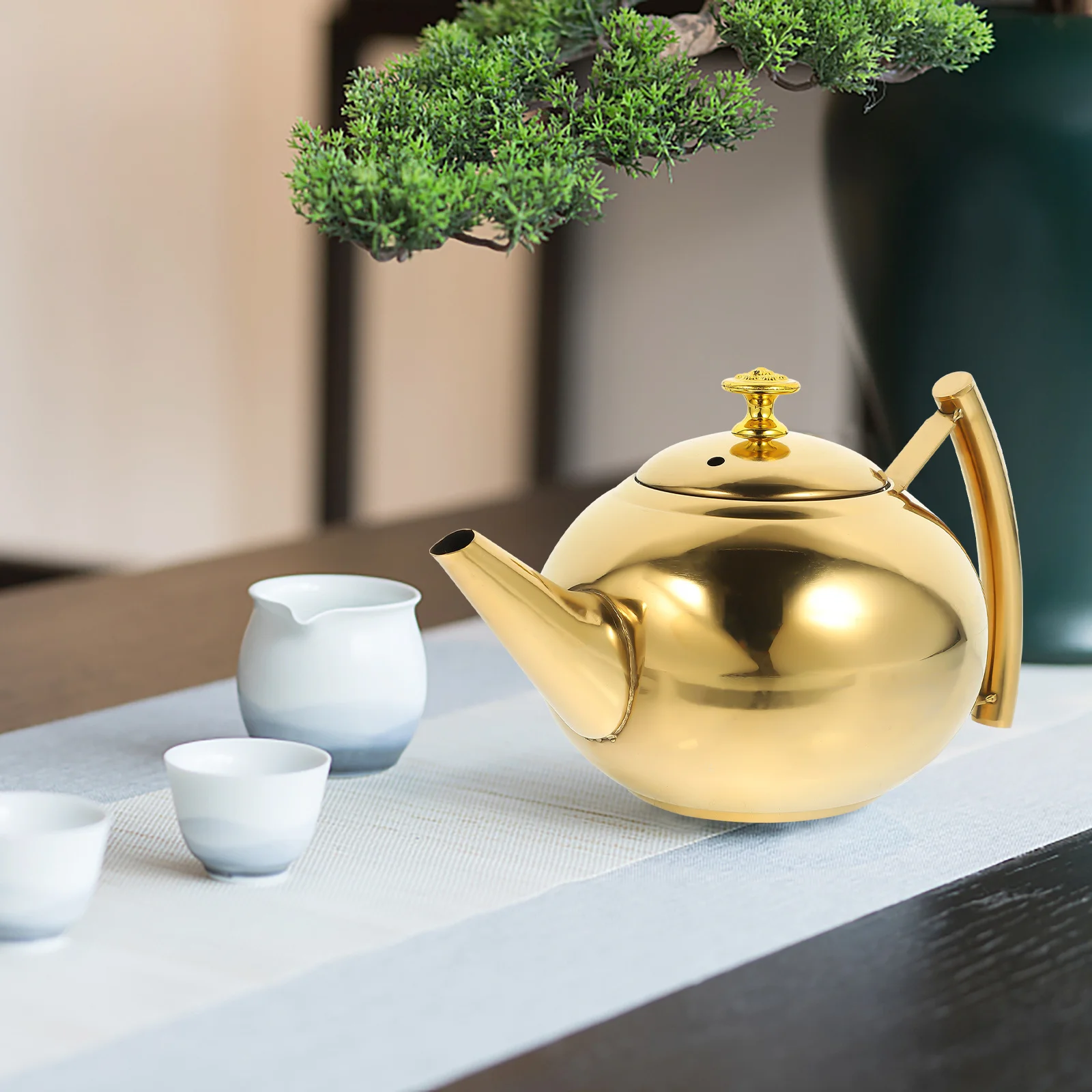 

Wear-Resistant Stainless Steel Tea Kettle Cool Handle Household Stovetop Kettle Fast Heating for Tea Coffee Home