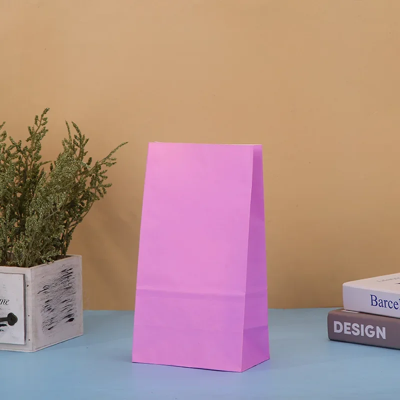 10/20/50 Stück Bunte Kraftpapiertüten für Lebensmittel, Gemüse, Einkauf, Süßigkeiten, Kraftpapier-Lunchbeutel, Lebensmittel-, Keks- und Brotbeutel – Detail 10