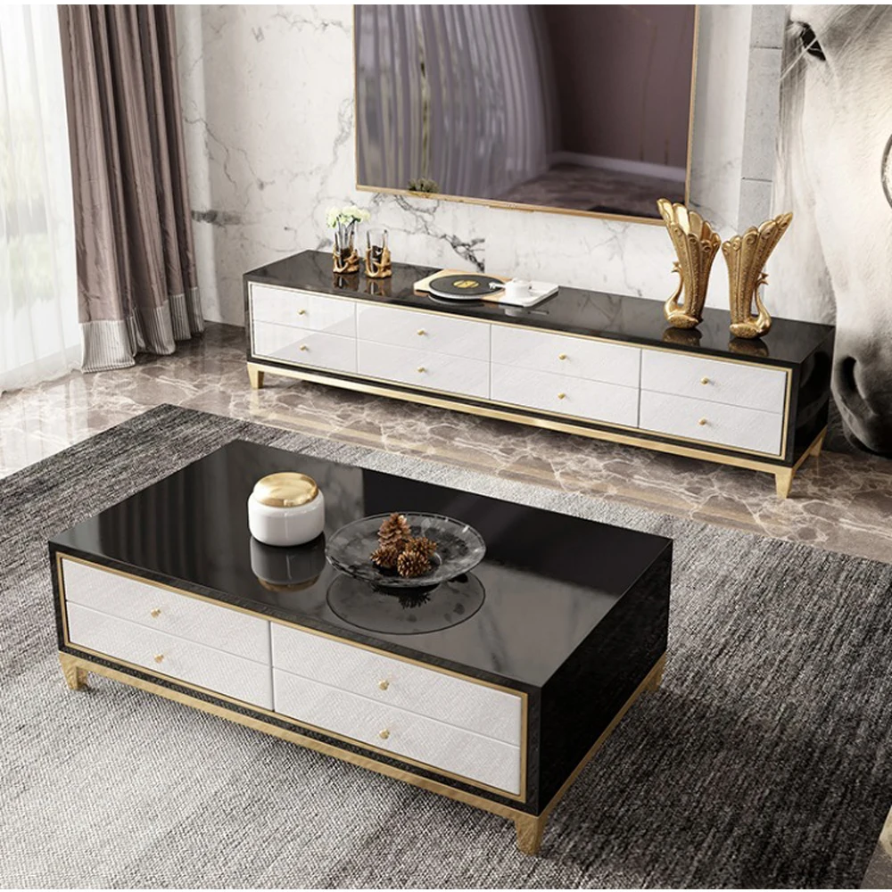 

Stainless steel TV Stand modern Living Room coffee table Home Furniture tv led monitor stand mueble tv cabinet mesa tv table