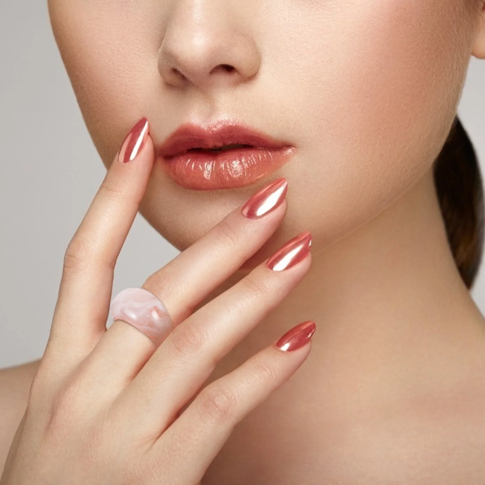 

12 Pieces Rings Set Transparent Adjustable Size Women Finger Jewelry Gift Resin Finger Ring Rings Party Jewelry Gift