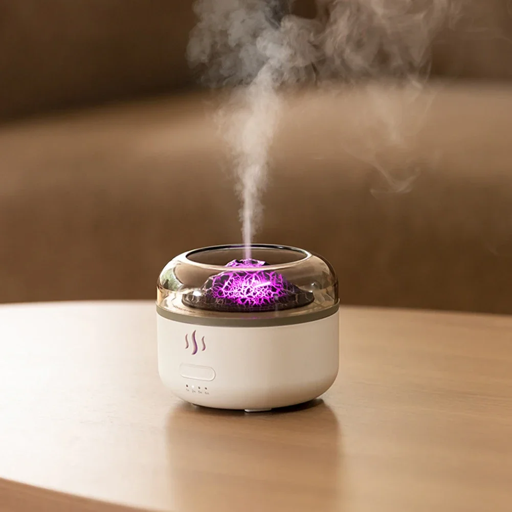 1pc Flamme Aroma Diffusor 160ml Diffusor Luftbefeuchter Mit 2 Nebel Modus Mini USB Nebel Flamme Diffusor mit 7 Farben