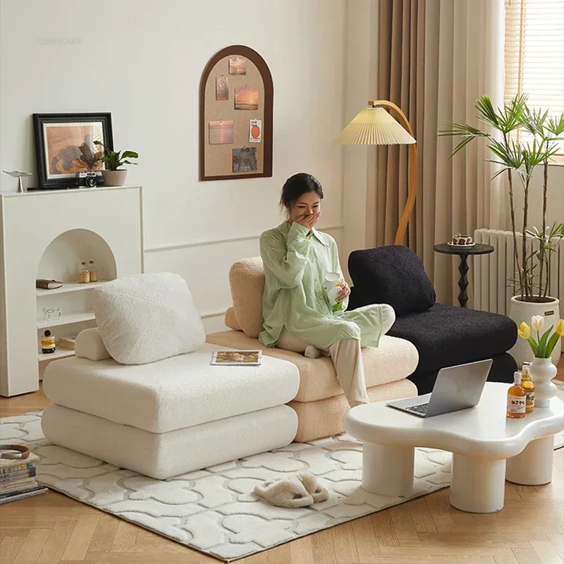 #Lazy Living Room Chaise Lounge Small Apartment Dual-purpose Sleepable and Reclining Sofa Bed Home Bedroom Balcony Tatami WW T