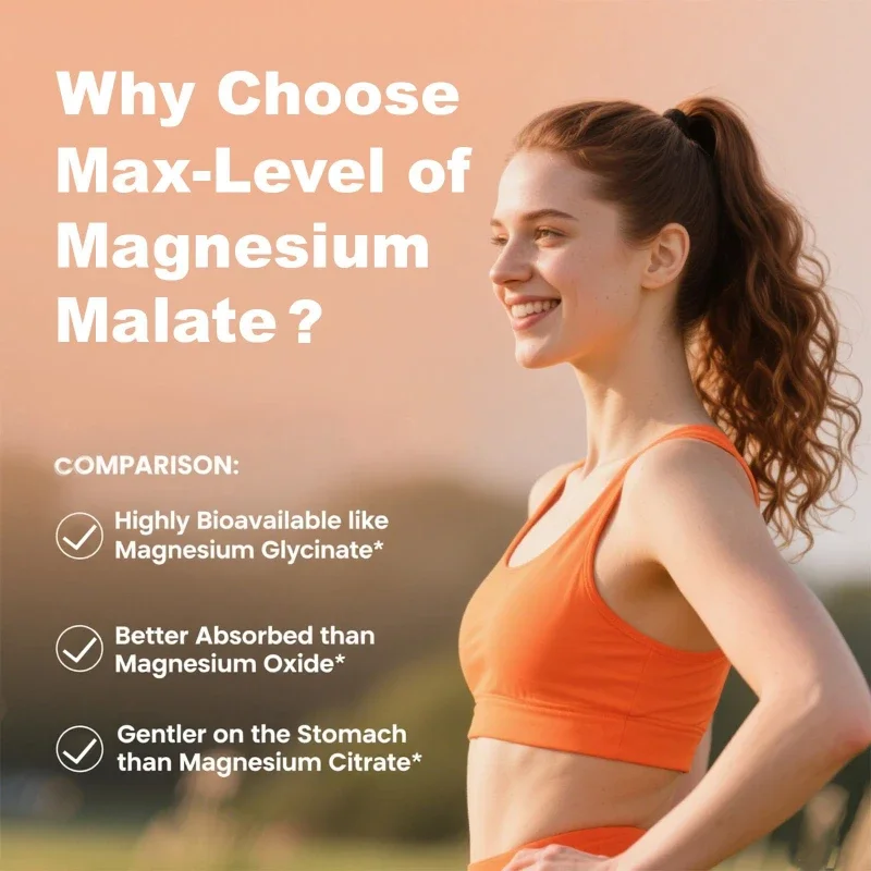 

Веганская безглютеновая добавка из магниевого малата без ГМО для биодоступного энергетического здоровья костей, поддержка мышц и суставов