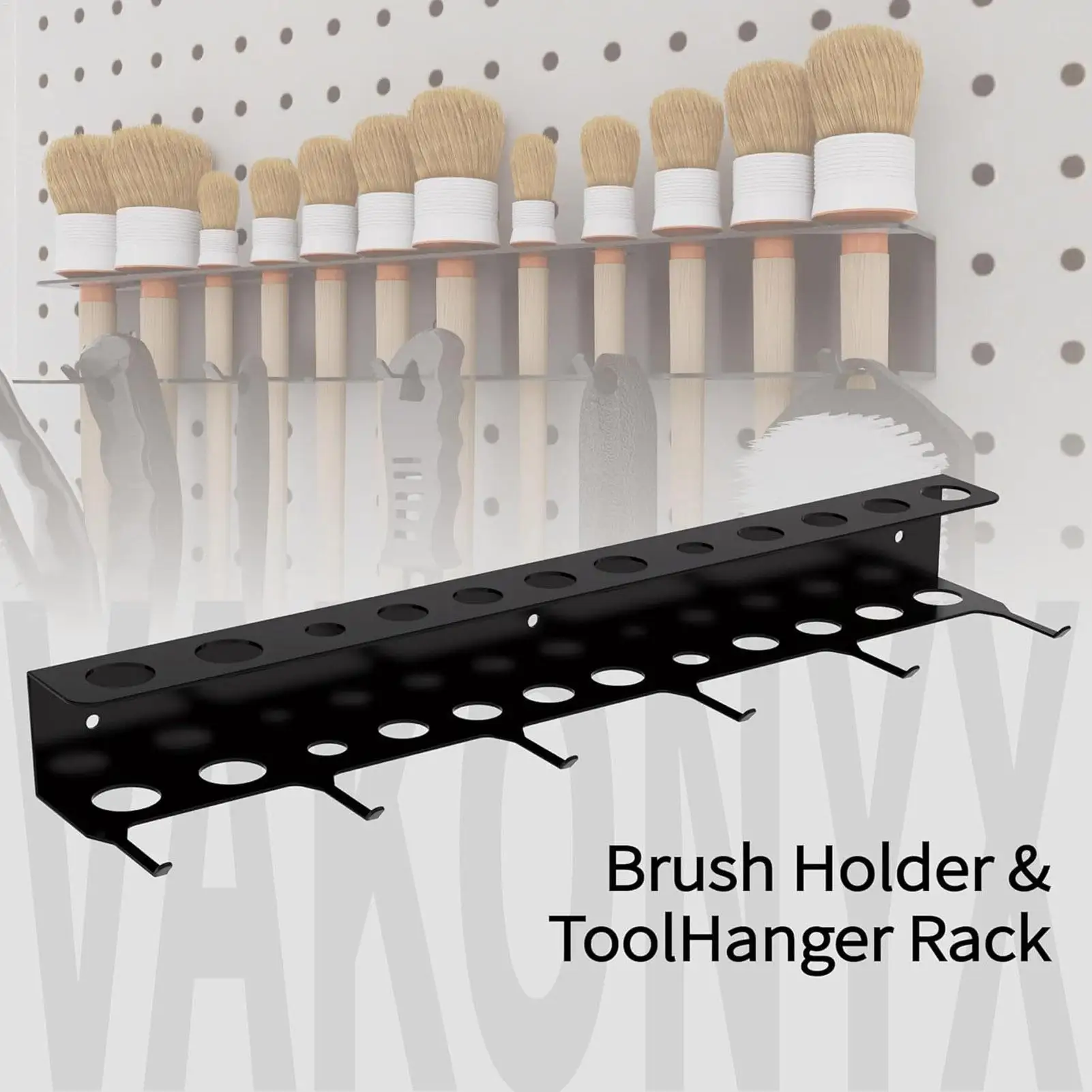 Detailing-Bürstenhalter Auto-Reinigungsbürsten-Ständer Wandmontierter Bürstenorganizer Auto-Detailing-Werkzeuge Werkstatt-Aufbewahrungsregal