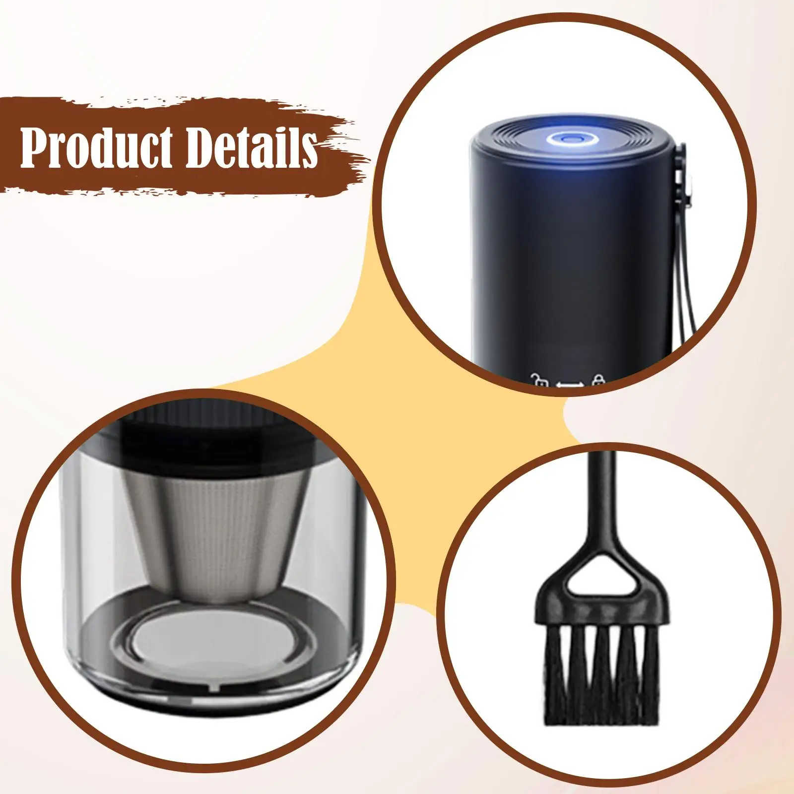 مطحنة القهوة الكهربائية USB متعددة الأغراض المهنية قابل للتعديل إعداد مطحنة القهوة للتخييم في الهواء الطلق هدية عاشق القهوة المنزلية