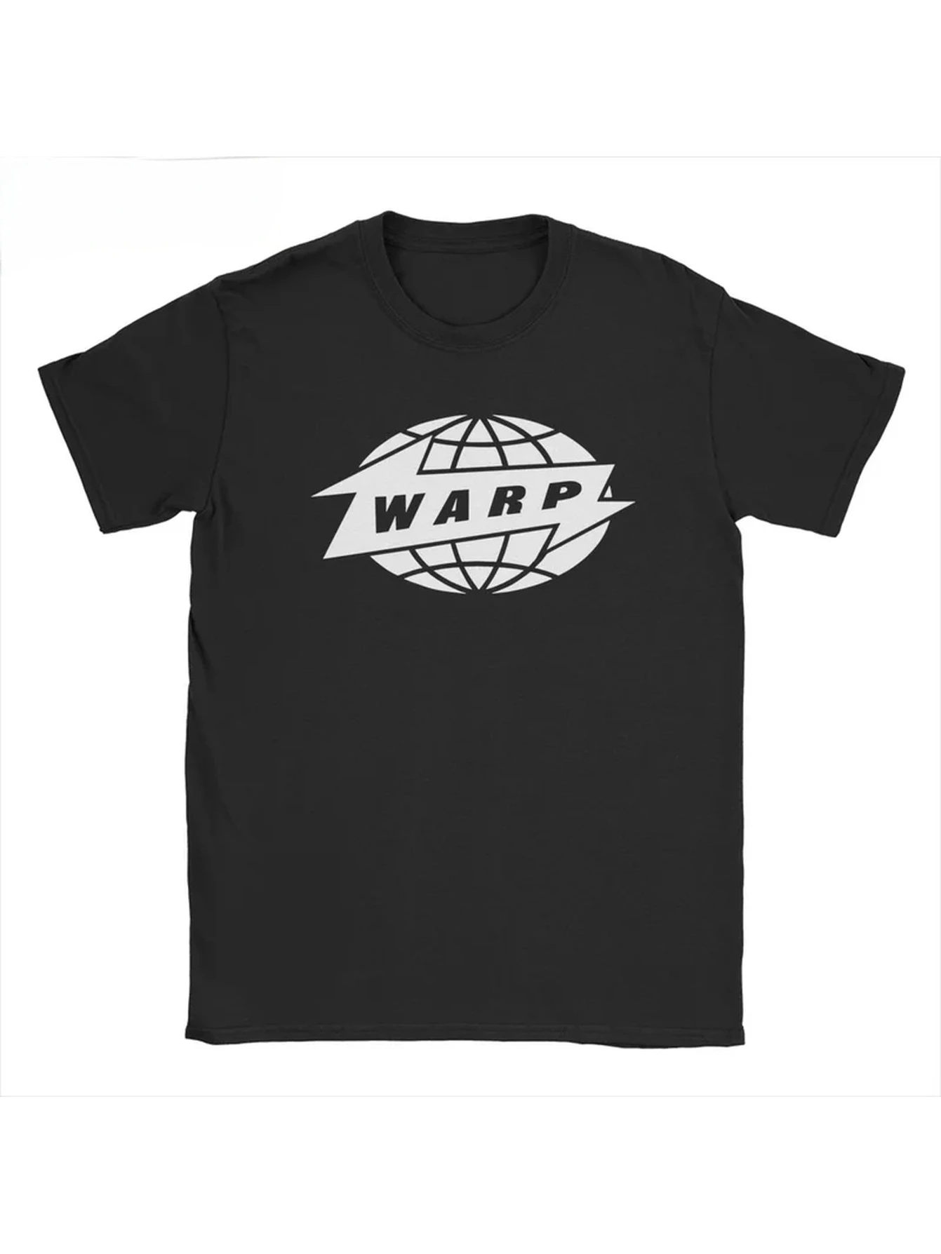 Men's and Women's Warp Records Streetwear Punk Logo T-Shirt Aphex Twin Casual Short-Sleeve Patterned Top