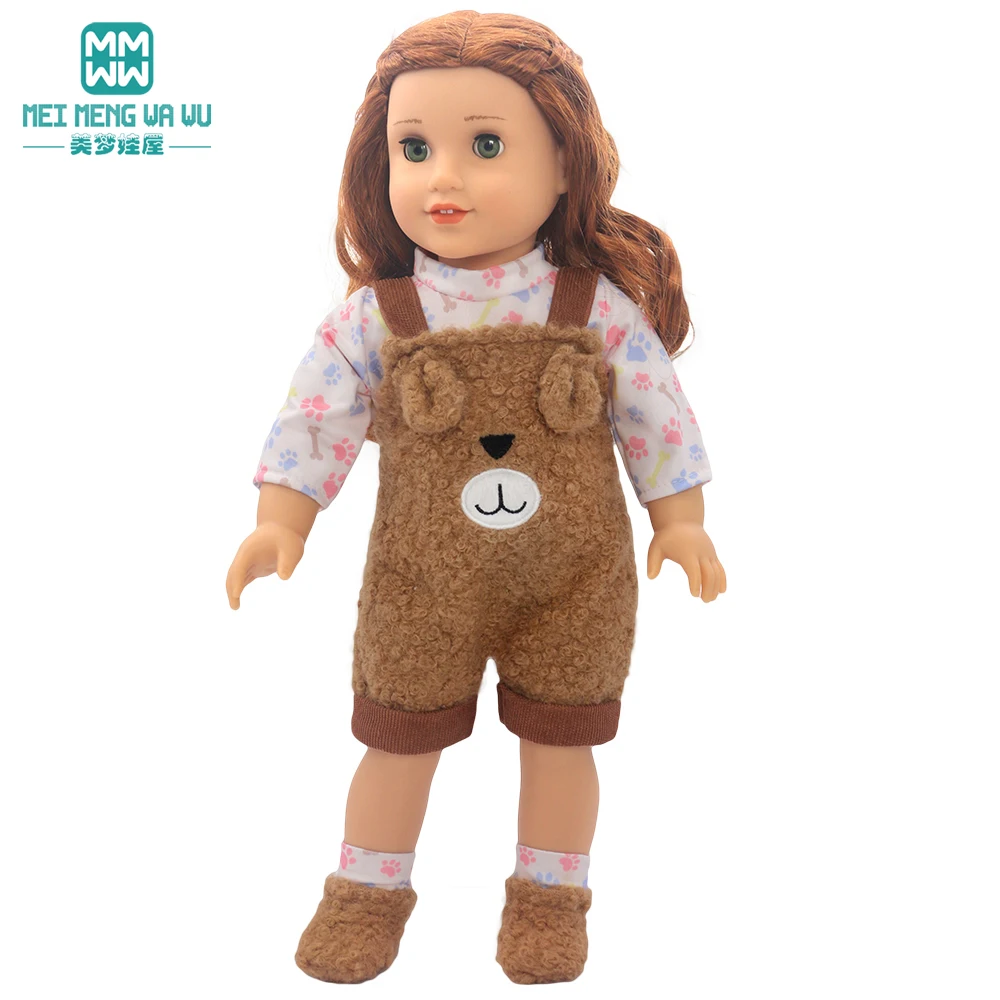 Kleidung für Puppen. Stilvolle Plüschanzüge, Kleider passend für 40–45 cm große Neugeborene, amerikanische Puppen, Spielzeug, Geschenke