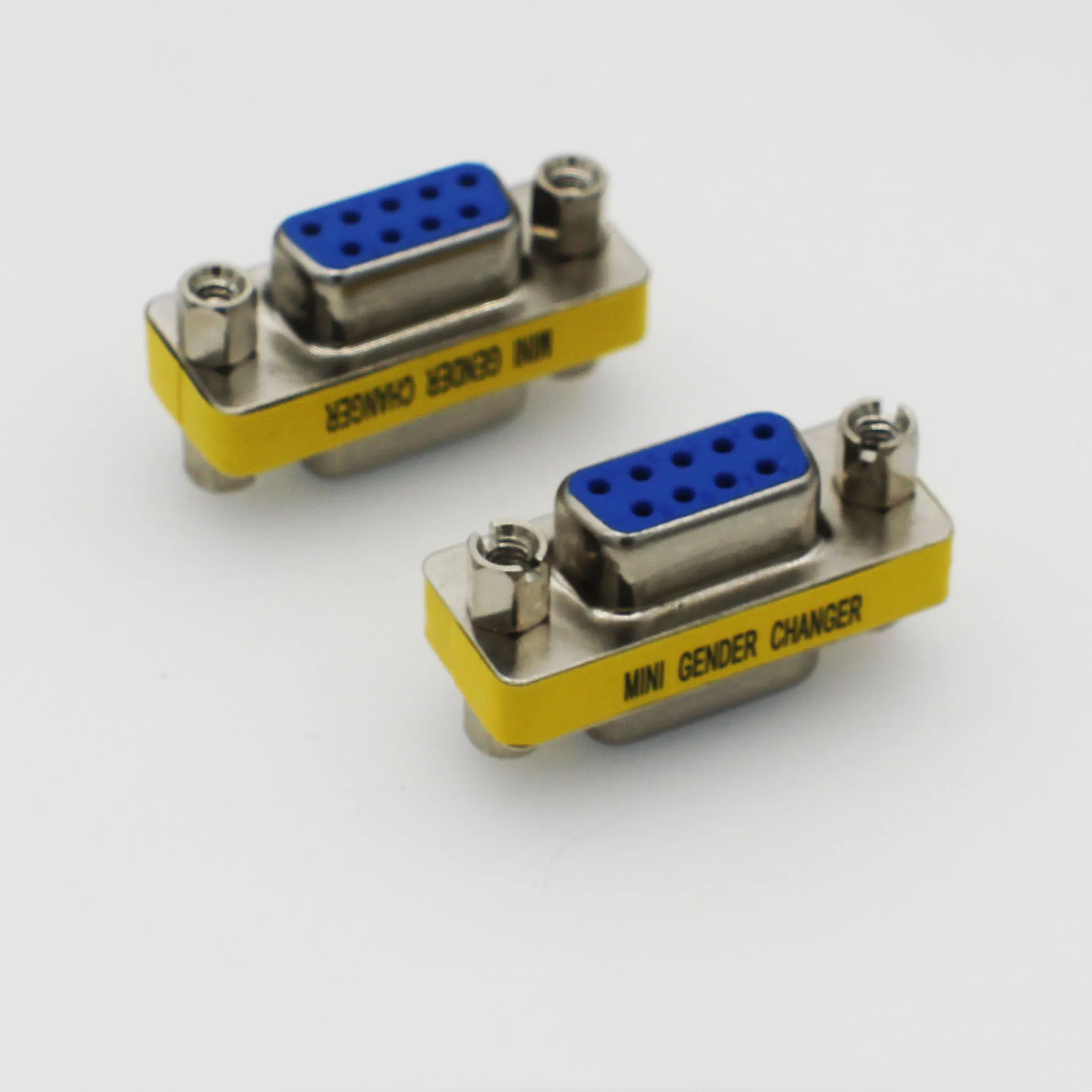 DB9/DB15 Adaptor Pengubah Gender MINI RS232 Com D-sub Ke Konektor Plug VGA Betina Jantan 9 15Pin