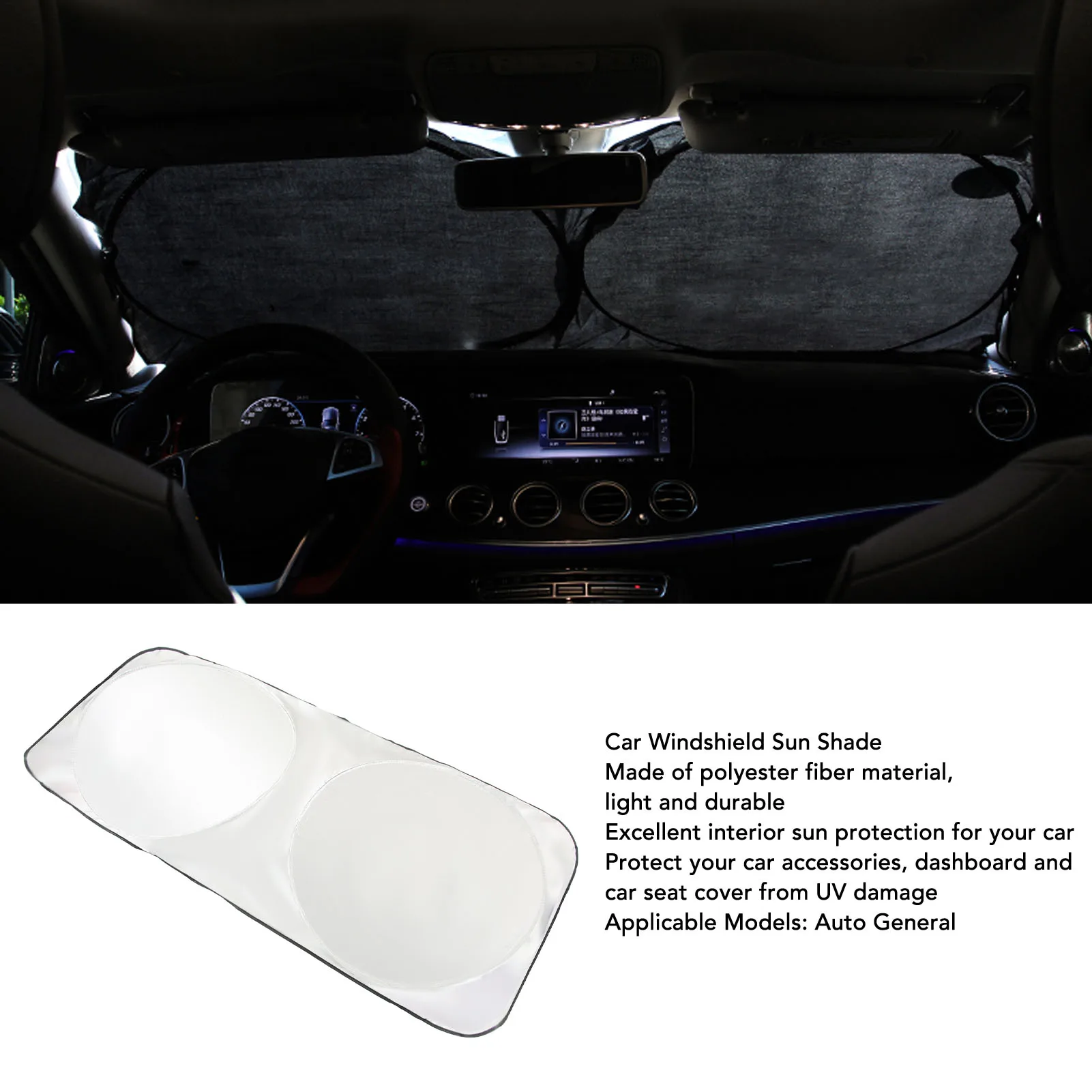 Universal Car Front Windshield Sunshade UV Protection Sunscreen Sun Shade 150x70 150x85 160x86 190x90 Windshield Visor