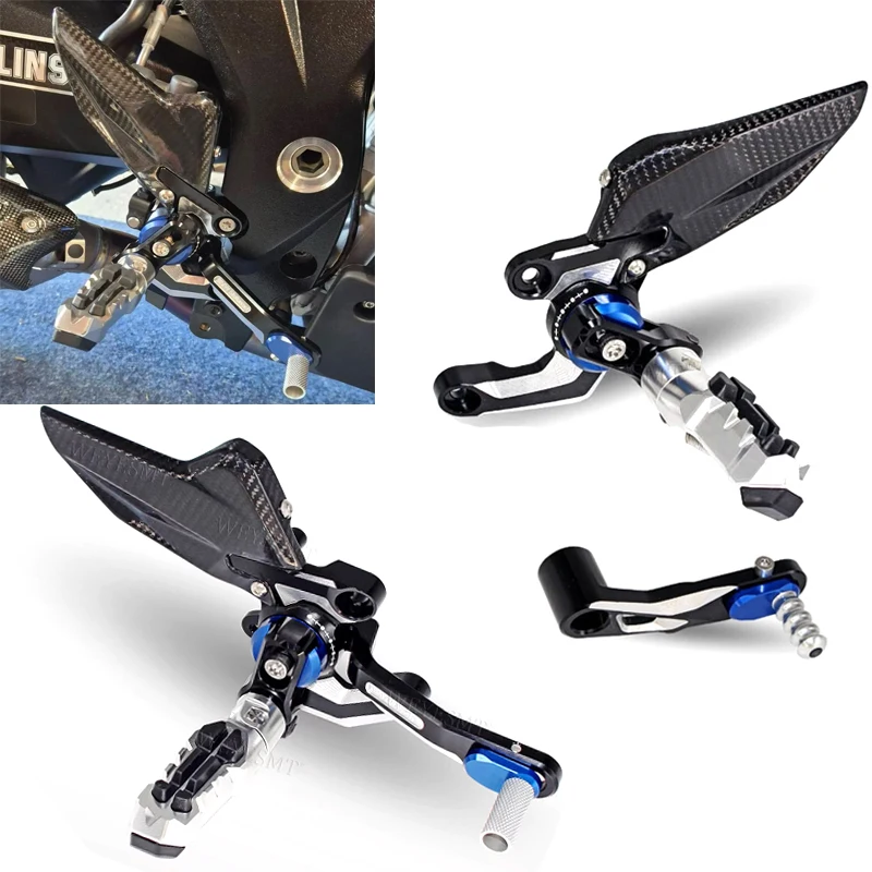 Di Alluminio di CNC In Fibra di Carbonio Moto Pedane Resto Rearset Posteriore Set Poggiapiedi Per BMW S1000XR 2020-2025 M1000XR 2023-2025