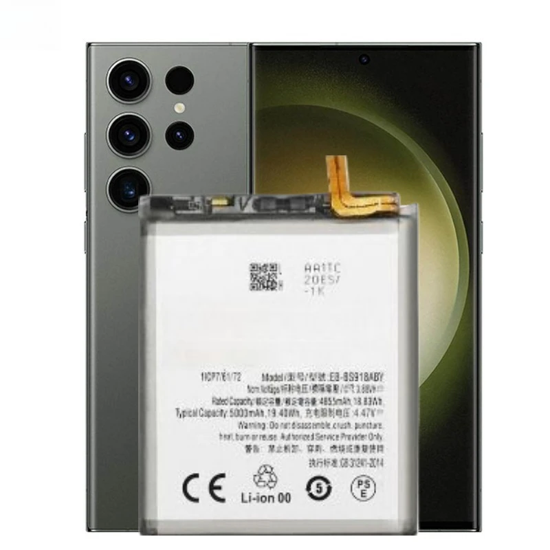 بطارية هاتف EB-BS918ABY عالية السعة 3.88 فولت 5000 مللي أمبير في الساعة لهاتف سامسونج جالاكسي S23 الترا 5G علامة تجارية جديدة عالية الجودة