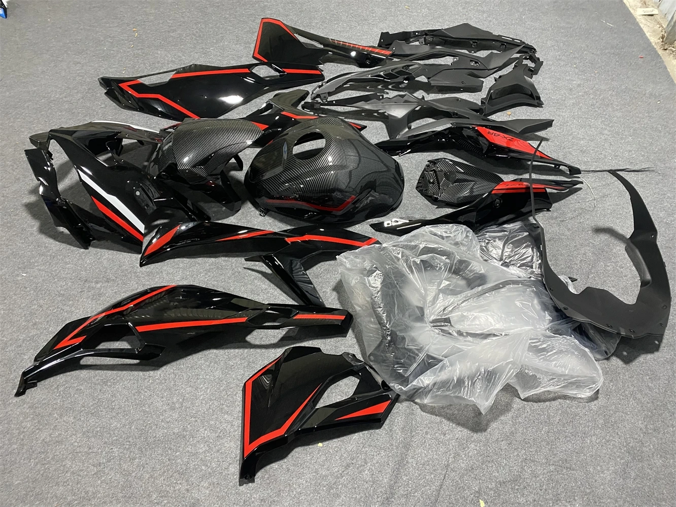 Motorcycle Fairing kit for ZX-25R 19 2021 22 23 Year ZX-4R ZX-4RR 2019 2020 2021 2022 2023 Year Fairing Black red motorcycle