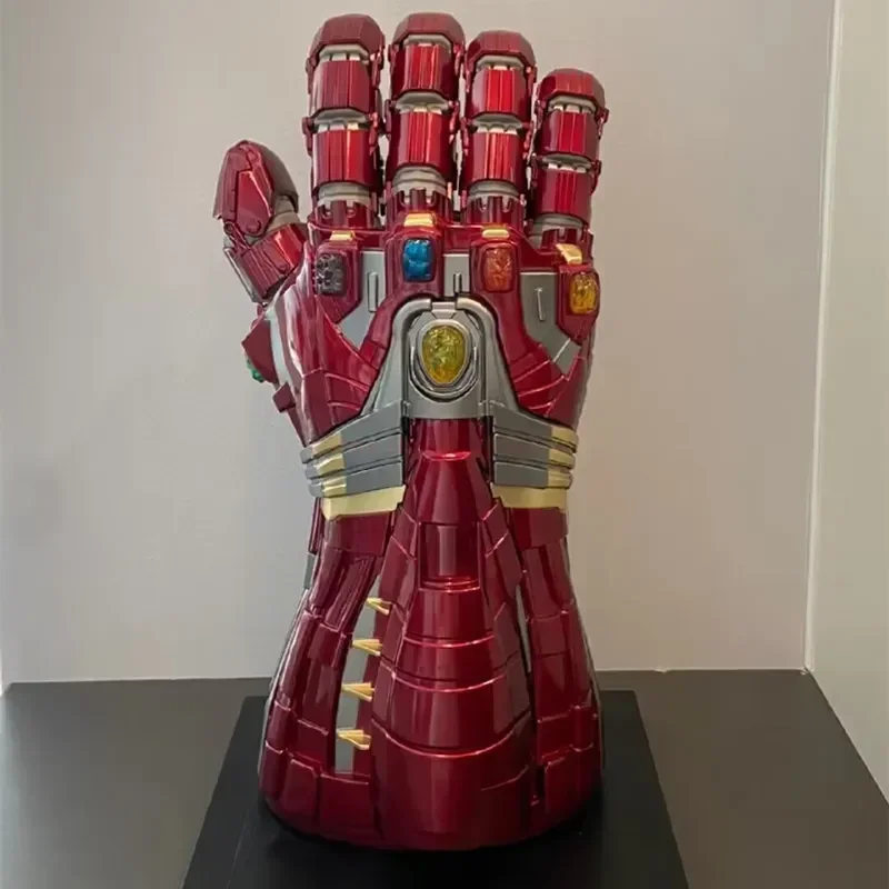 

New The Avenger Iron Man Thanos Gem Gloves Metal Led Lights Decoration Model Gifts Desktop Decoration Christmas Gift Boy