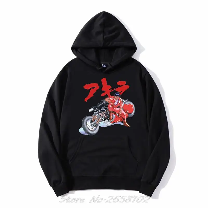 Akira Kaneda Japanese Retro Anime Hoodie Motorcycle Adults Men Fleece Hooded Jacket Sweatshirt Harajuku Streetwear