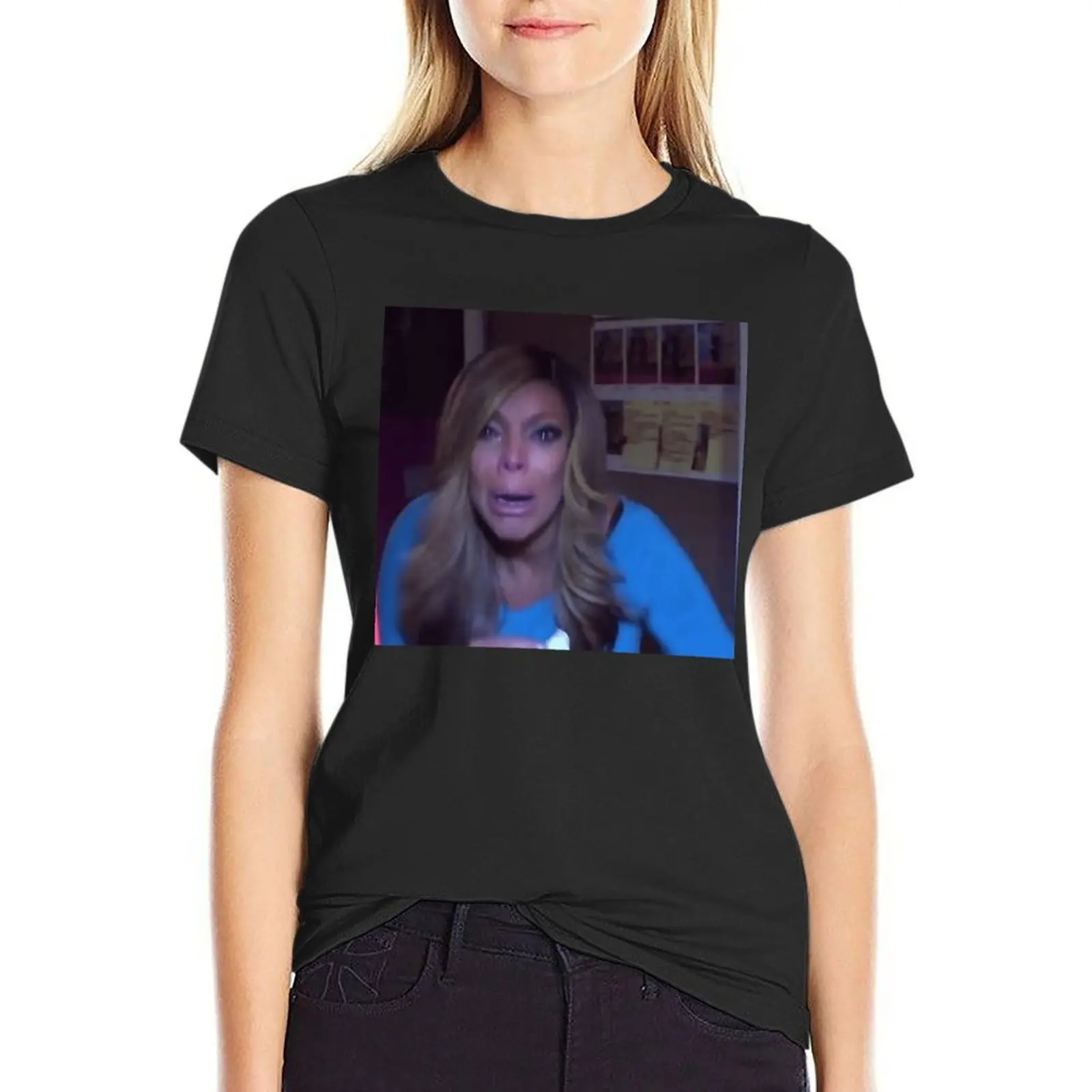 

wendy williams, reaction T-Shirt funnys vintage clothes korean fashion anime clothes Women's t-shirt