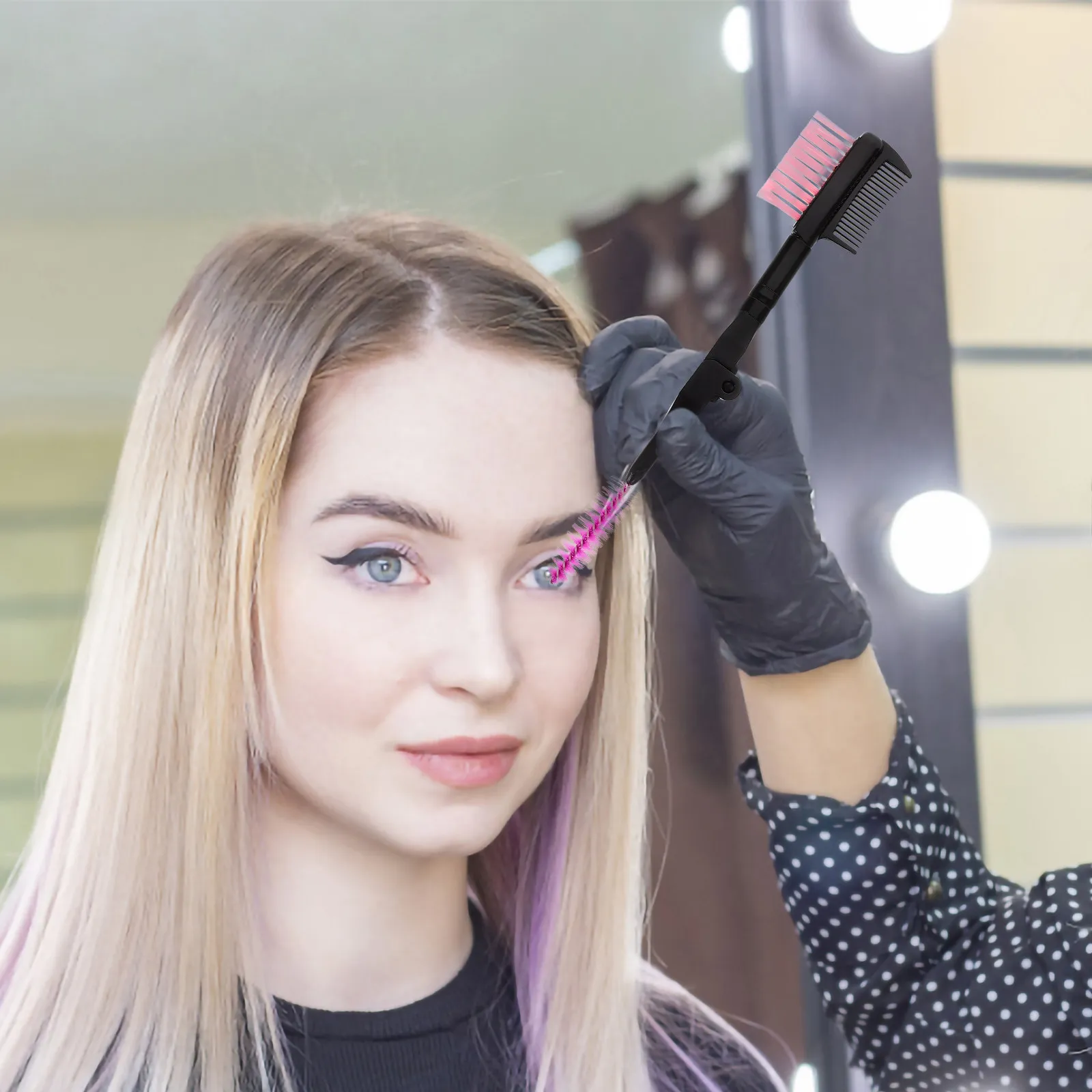 3 個のダブルヘッド眉毛ブラシセット折りたたみ式まつげコームツールプレミアム素材ポータブルデザイン女性女の子のための日常使用