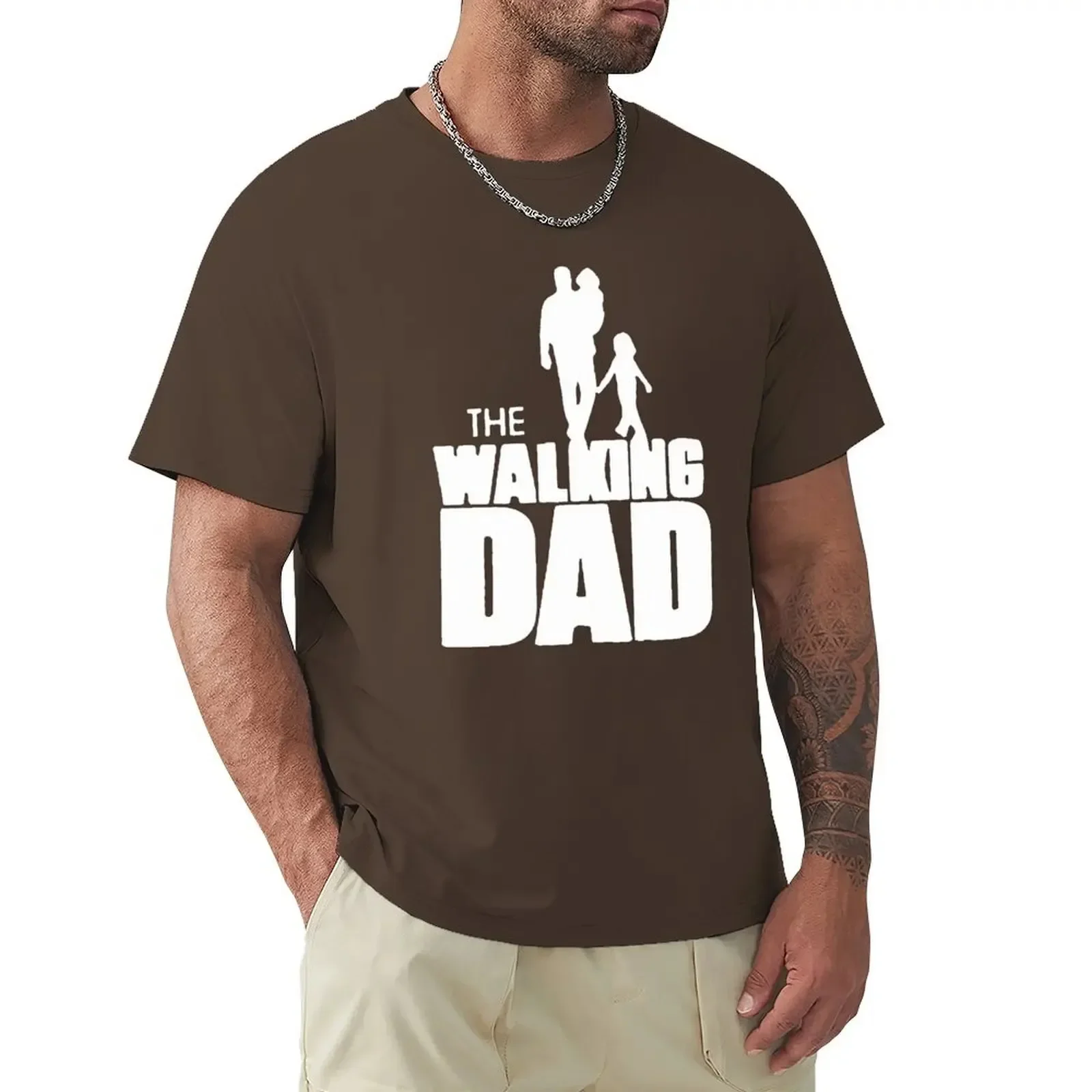 2024 New Father\'s Day Mens T-shirt for Men Trendy Summer Fashion Funny Dad A Base Print Walking Dad Tops Oversized T Shirts