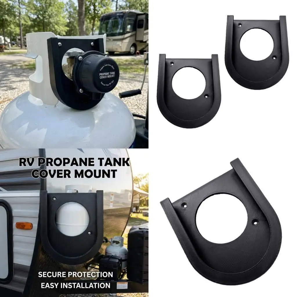 ABS Propane Protector Bracket Support Stand Rack For Campers Recreational Vehicles And Motorhomes Travel Trailers