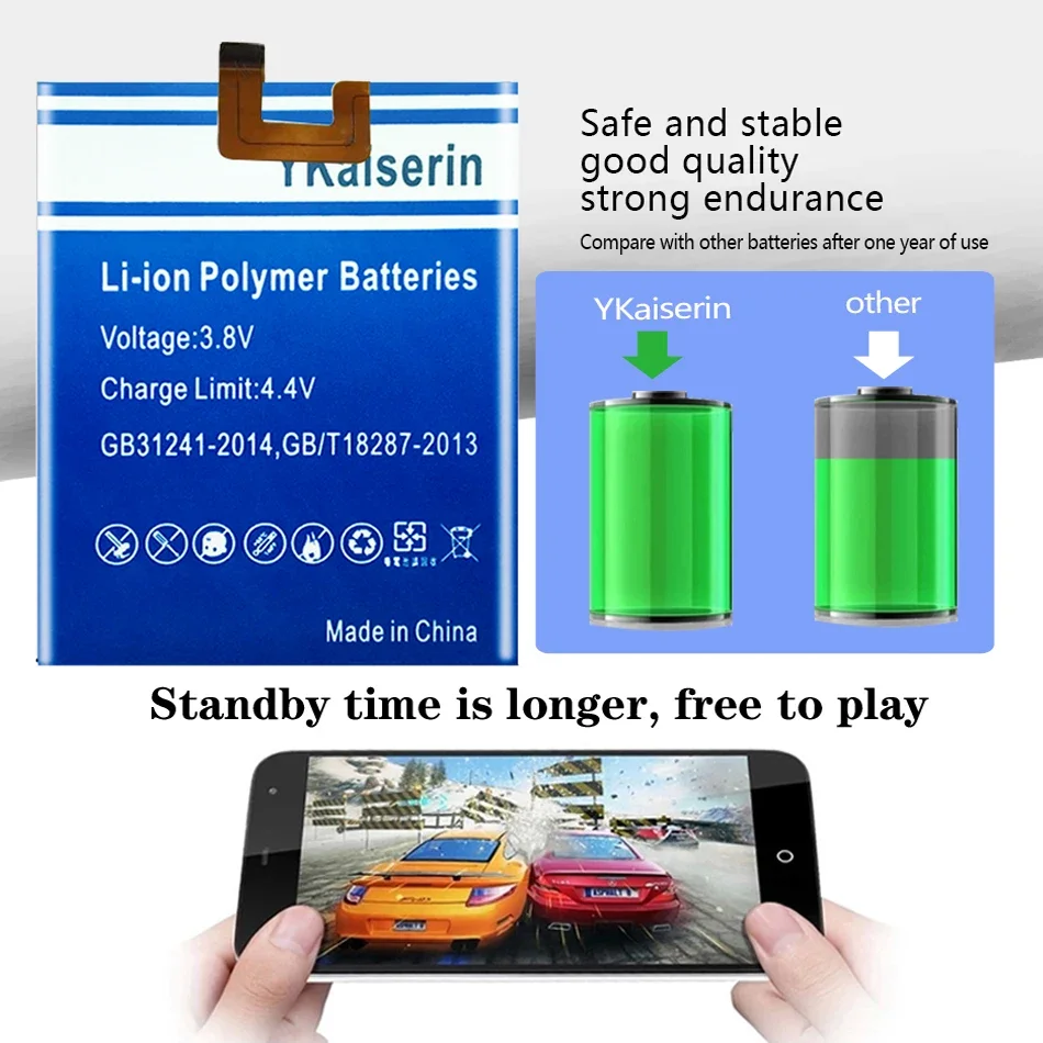 YKaiserin Battery for Blackview BV9800 Pro BV 9800 7500mAh Batteries + Free Tools