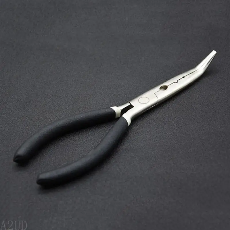 A2UD Fishing Pliers Wire Cutter Saltwater Freshwater Angler Plier Bent/Straight Nose