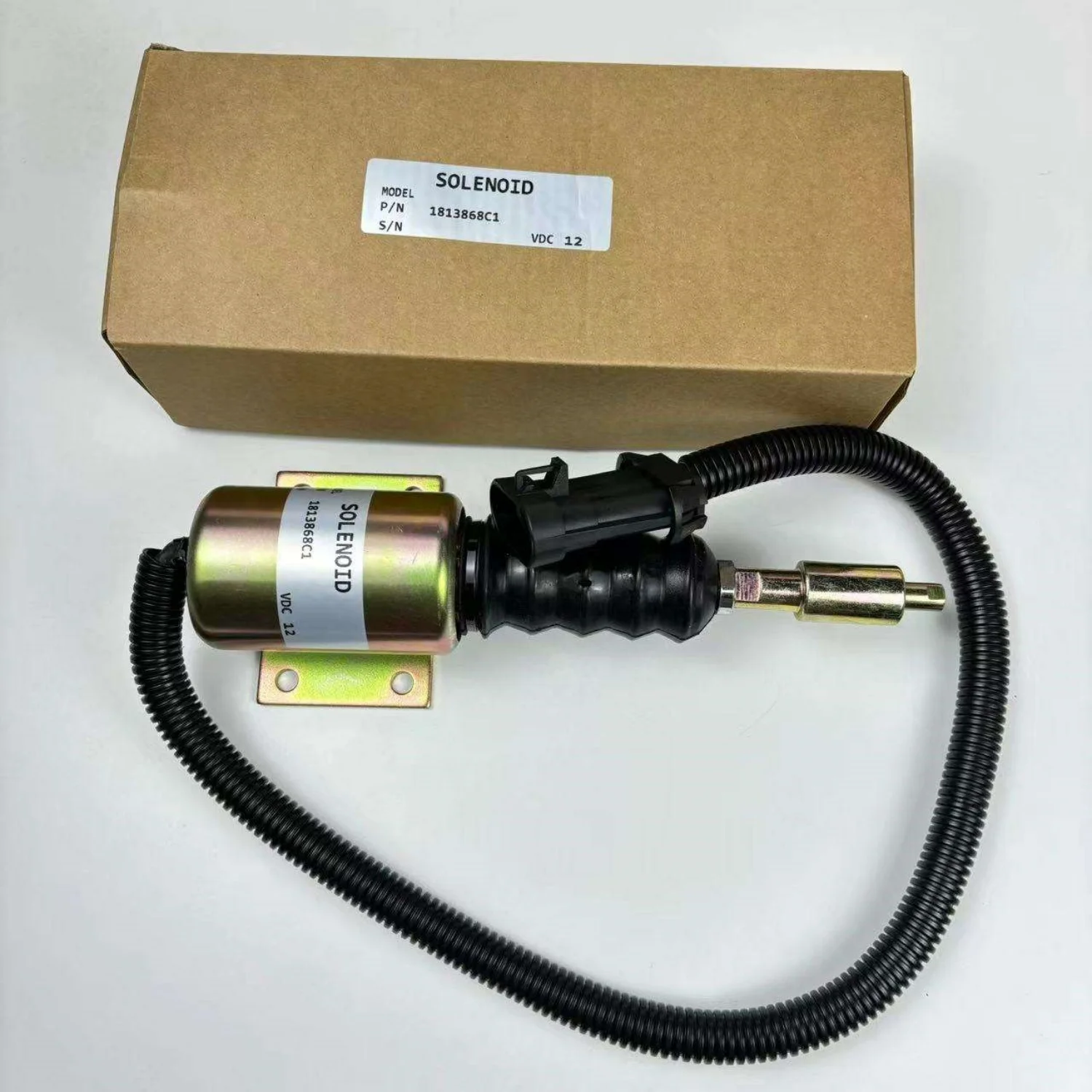 12V Fuel Shut Off Solenoid 1813868C1 For Navistar International DT360 DT466 High Quality