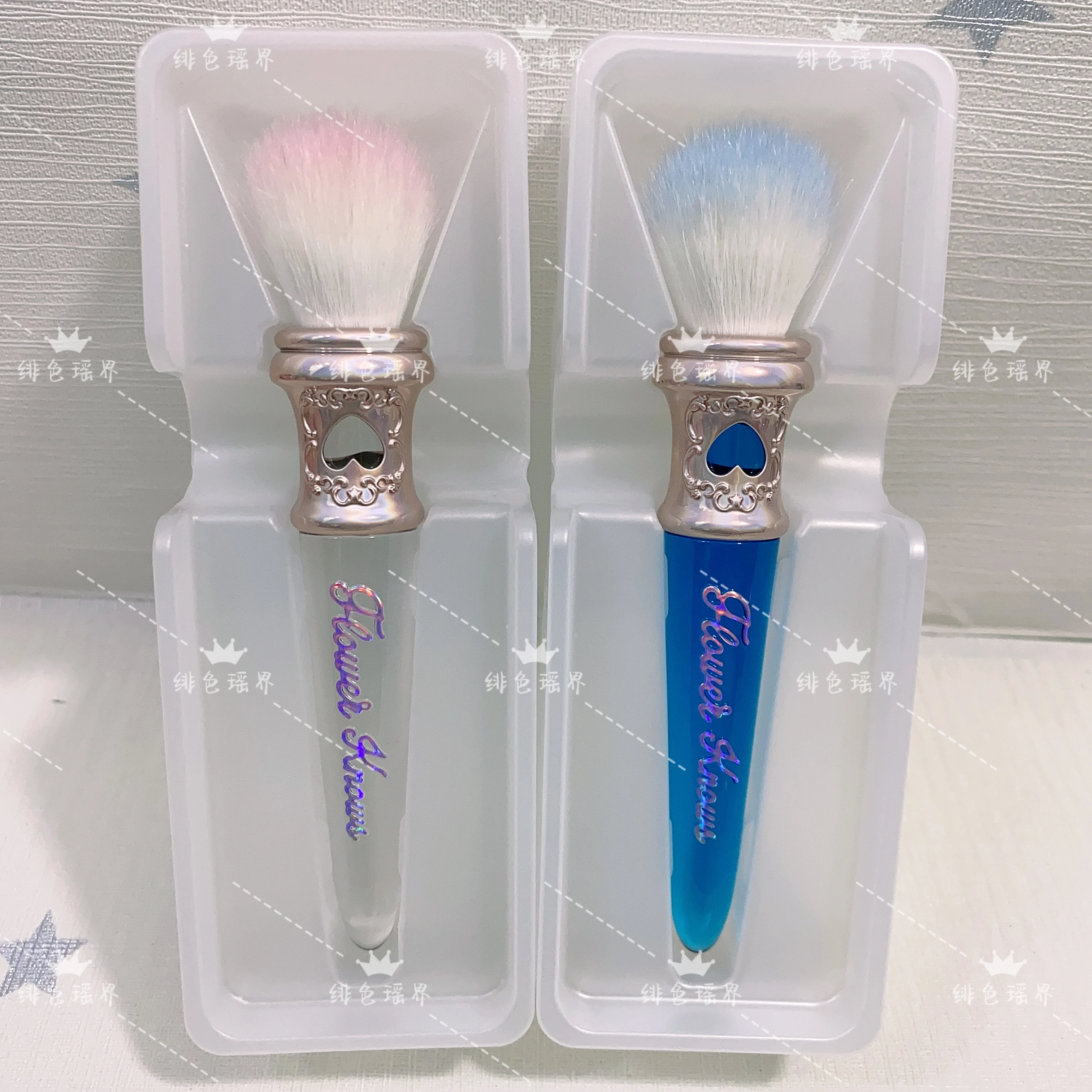 Flower Knows Swan Ballet Dotting Brush Moonlight Mermaid Powder Blusher Brush Chocolate Strawberry Rococo Unicorn Brush