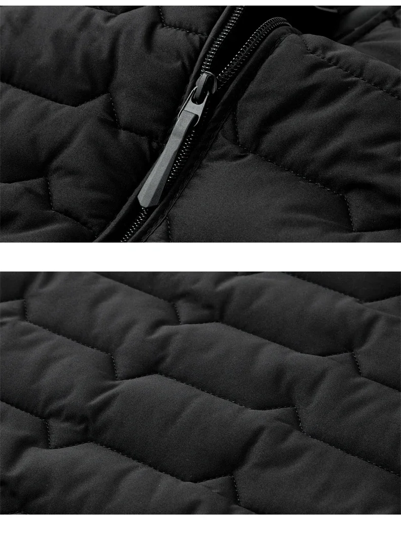 Herren Weste Oberbekleidung Windbreaker Kleidung Neue Ärmellose Pufferweste Jacke Herren Einfarbige Daunenjacke Winter Warme Weste Mantel – Detail 3
