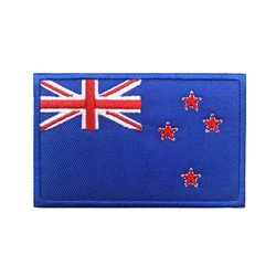 New Zealand flag Patches Armband Embroidered Patch Hook & Loop Iron On Embroidery  Badge Military Stripe