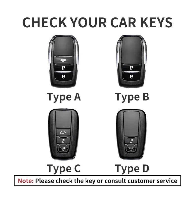 Leder Auto Remote Key Case Abdeckung für Toyota Prius Camry Corolla chr C-HR Rav4 Land Cruiser Prado Protector Schlüssel anhänger Shell – Detail 1