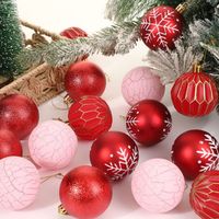 16PCS 6CM Christmas Balls Ornaments for Xmas Tree Fireplace Wreath DIY Craft Decoration Shatterproof Hanging Balls Holiday Decor